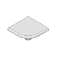 60-220-2 MODULAR SOLUTIONS POLYAMIDE PART<br>END CAP 32MM X 32MM ROUND CORNER LIGHT GRAY